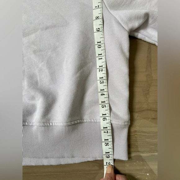 Maison D’amelie crew neck sweatshirt ribbed sleeves  Sz S - Picture 12 of 12